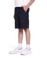 Boys Navy Casual Regular Fit Printed Shorts
