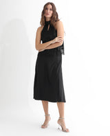 Women's Black Casual Sleeveless Top