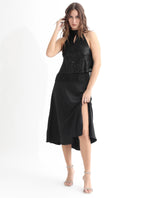Women's Black Casual Sleeveless Top