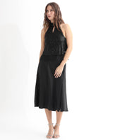 Women's Black Casual Sleeveless Top