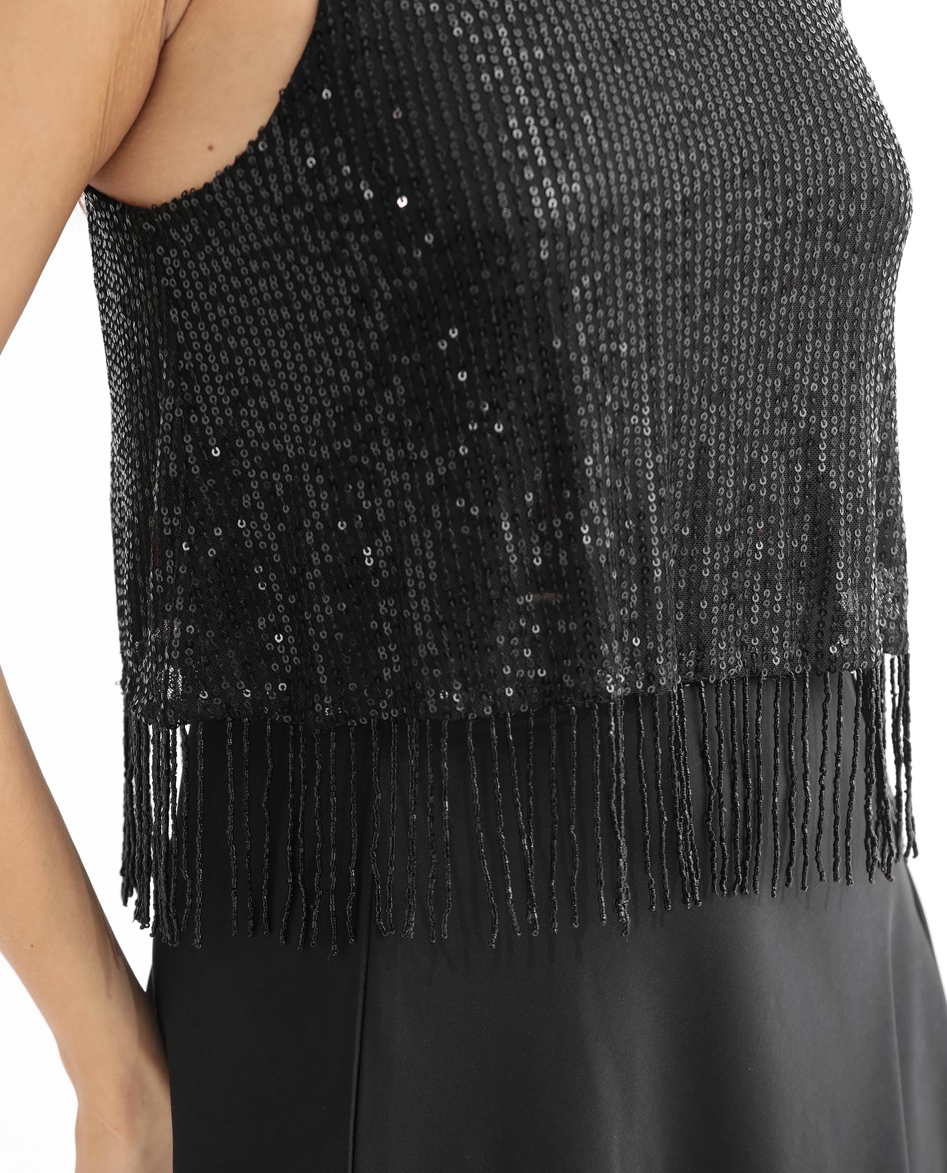 Women's Black Casual Sleeveless Top
