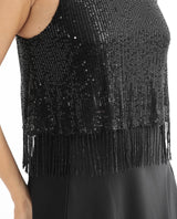 Women's Black Casual Sleeveless Top