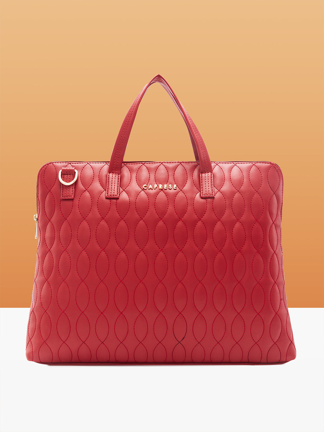 Women's Maroon Faux Leather Laptop Backpack Handbag 9L
