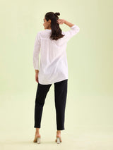 Women's Solid Black Cotton Mid Rise Kurti Pant