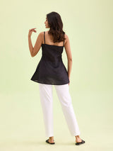 Women's Solid White Cotton Kurti Pant