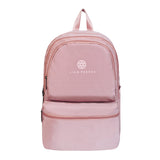 Women's Pink Casual Solid Laptop Backpack