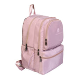 Women's Pink Casual Solid Laptop Backpack