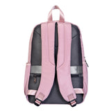 Women's Pink Casual Solid Laptop Backpack