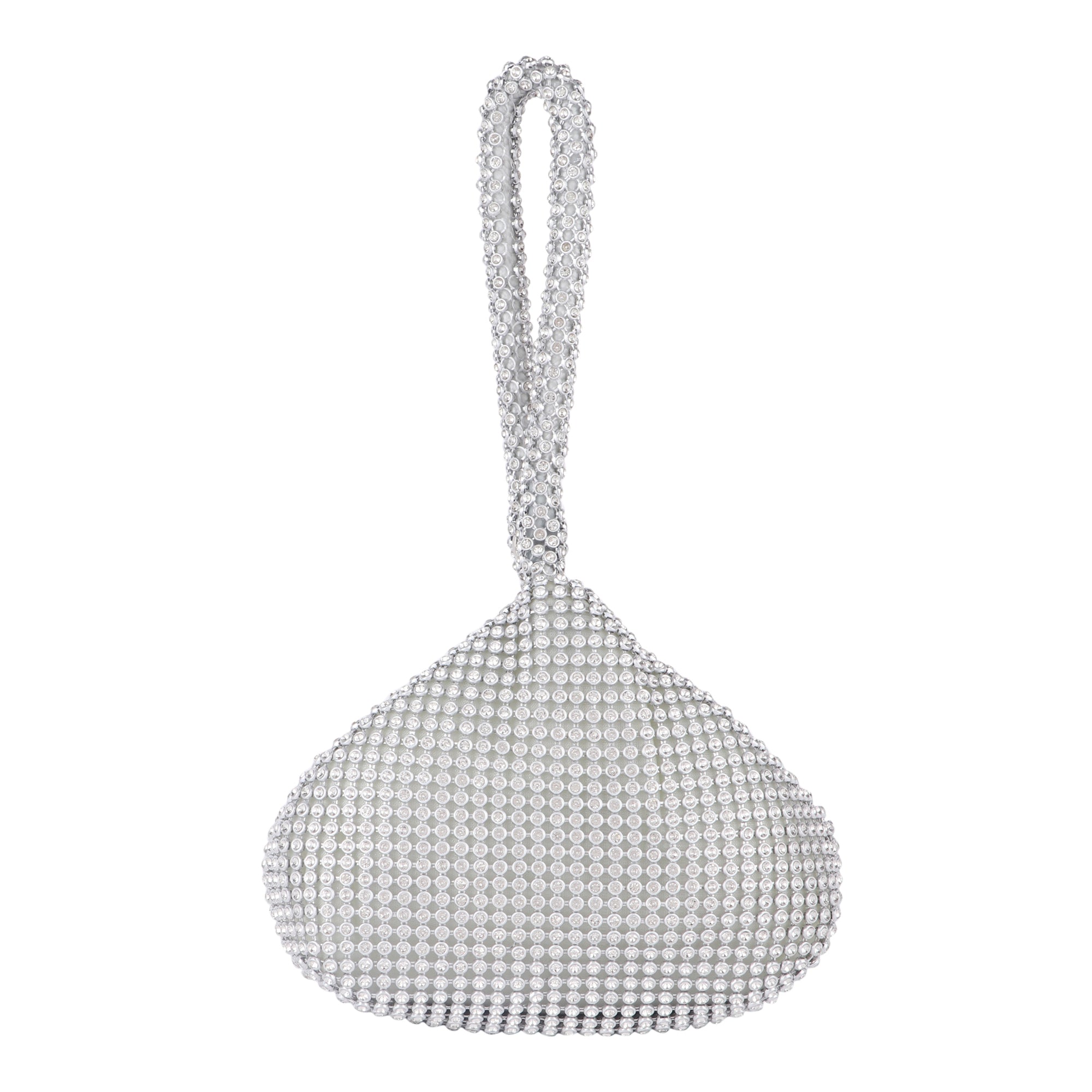 Women's Silver Casual Solid Clutch