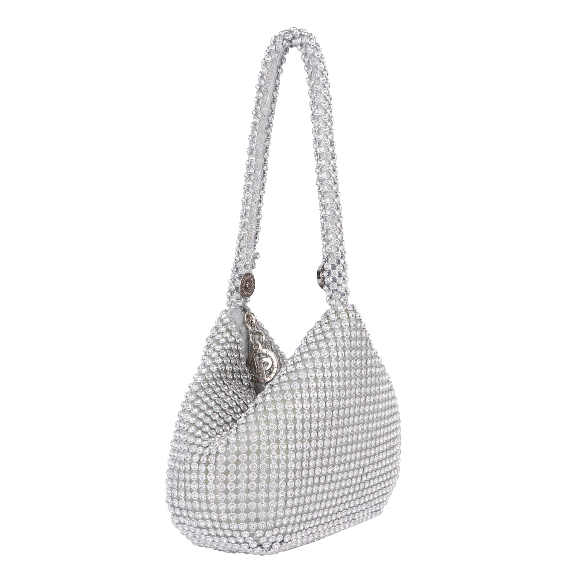 Women's Silver Casual Solid Clutch