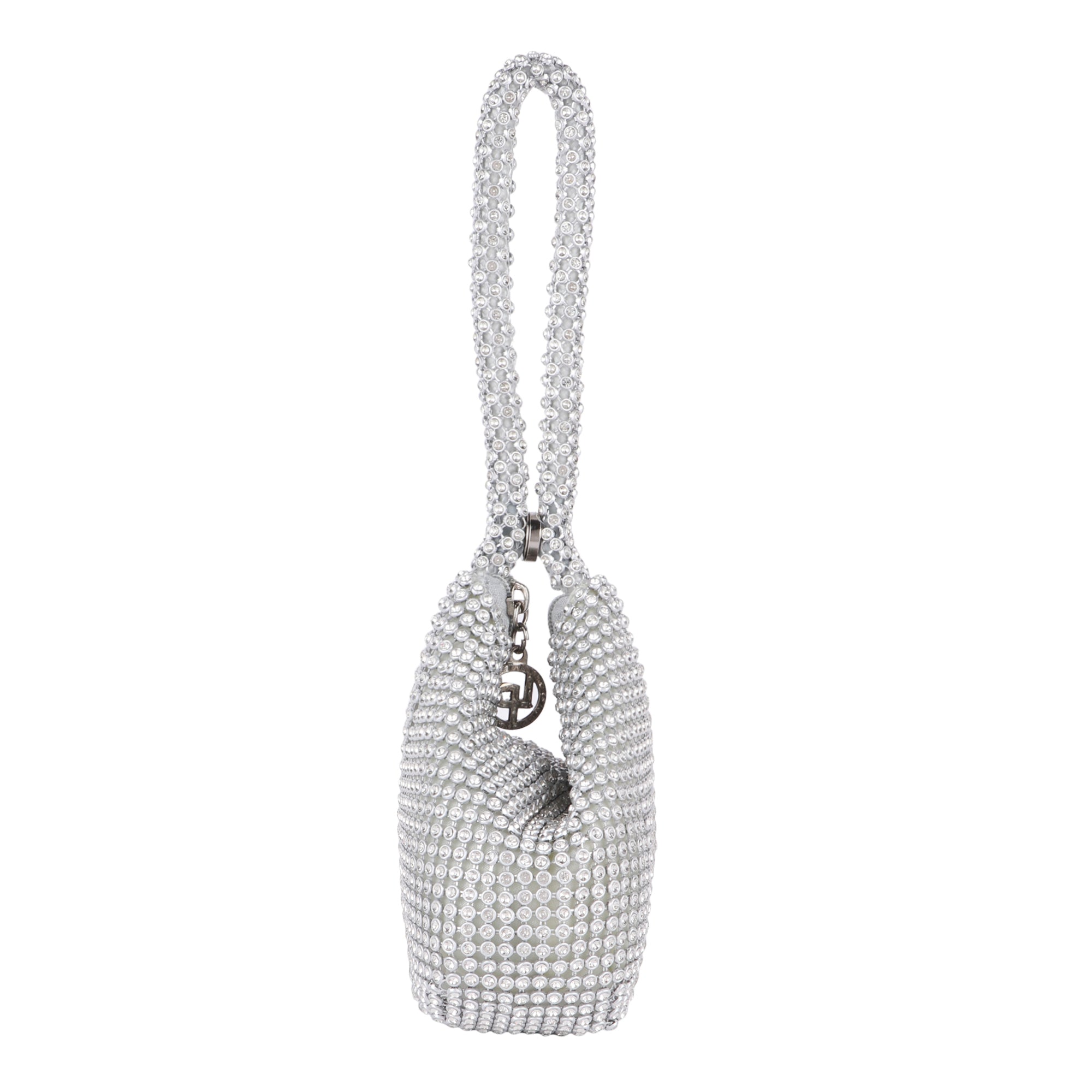 Women's Silver Casual Solid Clutch