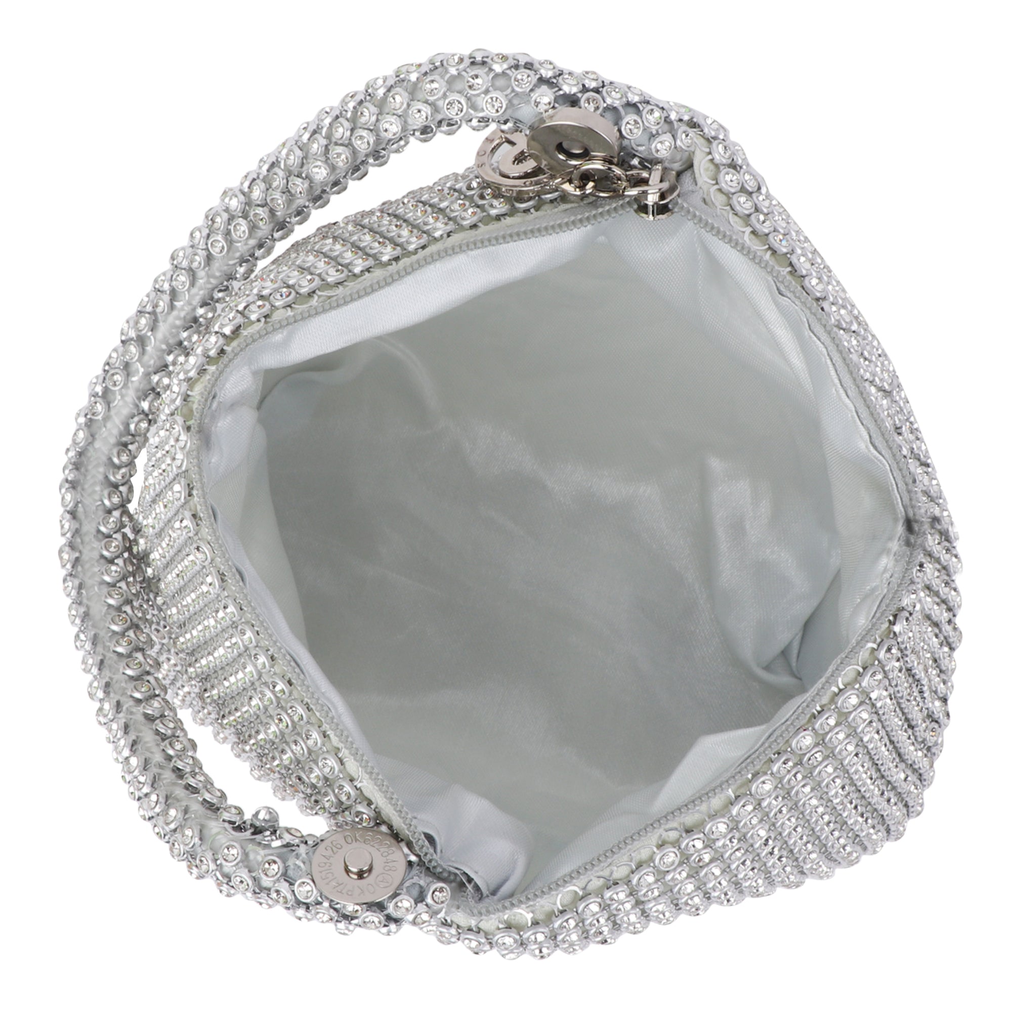 Women's Silver Casual Solid Clutch