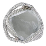 Women's Silver Casual Solid Clutch