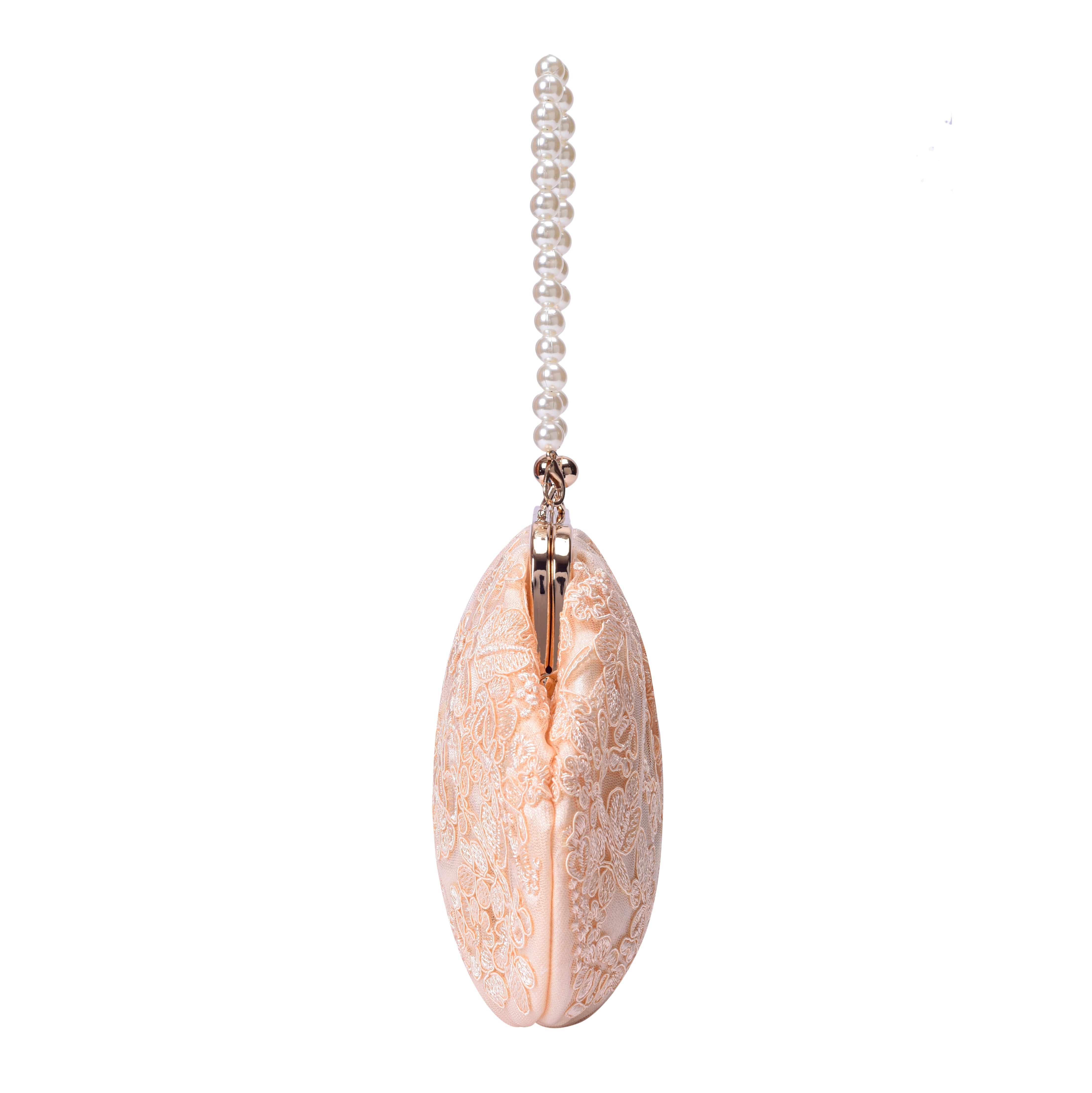 Women's Peach Casual Solid Clutch