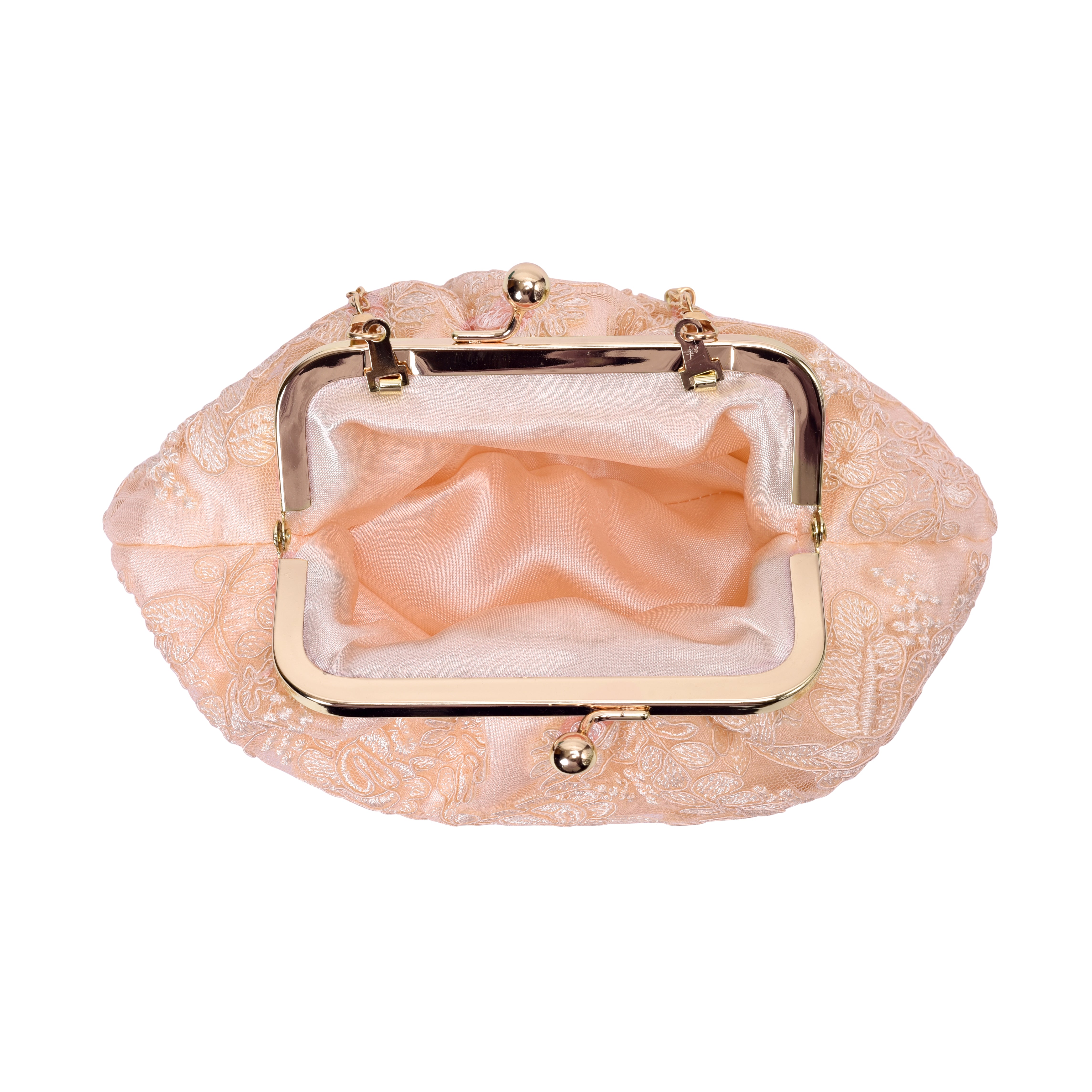 Women's Peach Casual Solid Clutch