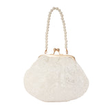 Women's White Casual Solid Clutch