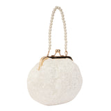 Women's White Casual Solid Clutch