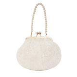 Women's White Casual Solid Clutch