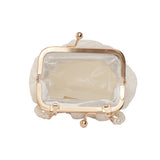 Women's White Casual Solid Clutch