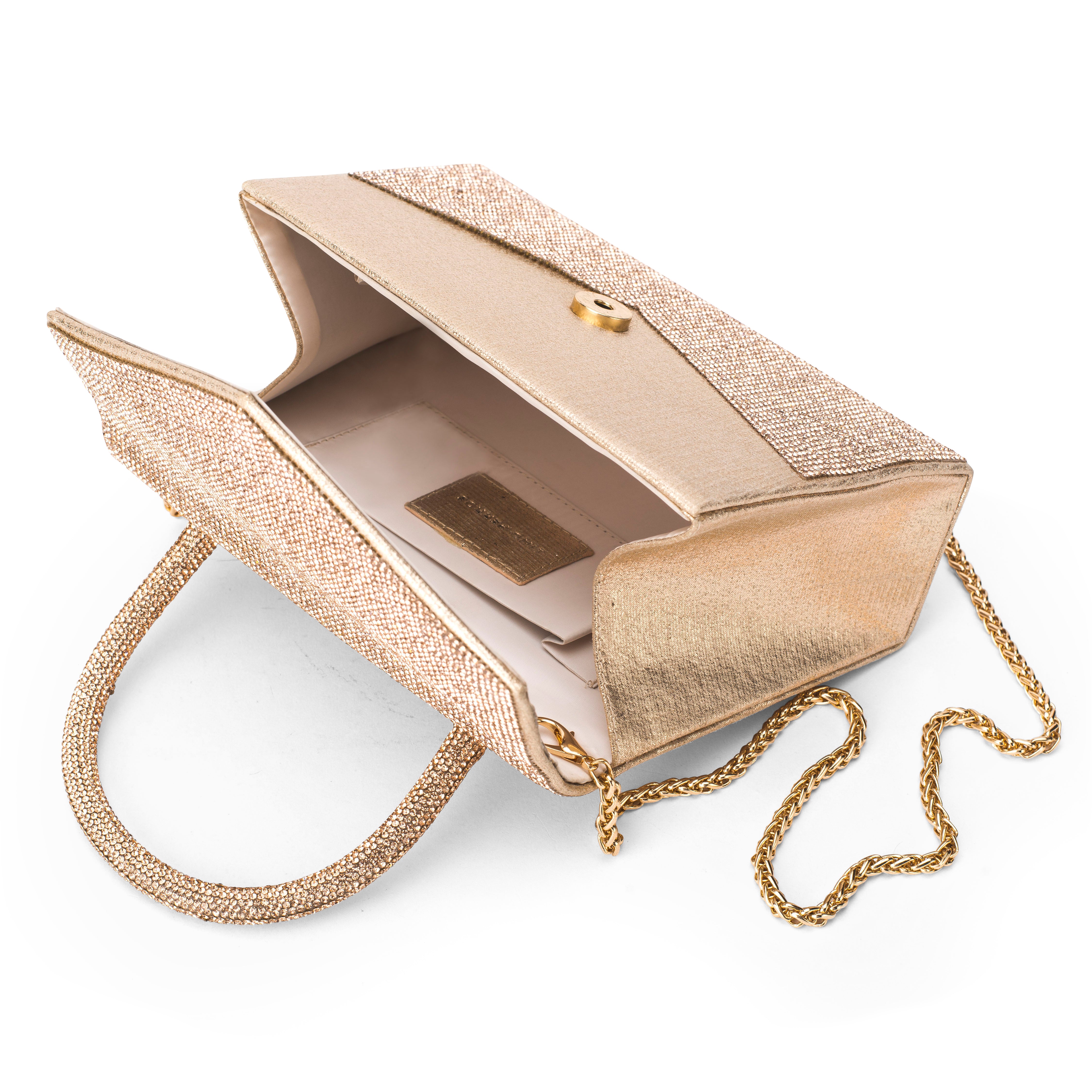 Women's Champagne Casual Solid Clutch