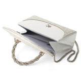 Women's Silver Casual Solid Clutch