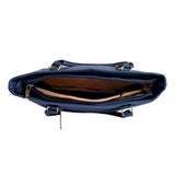 Women's Blue Casual Solid Satchel