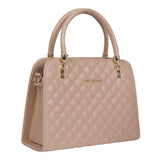 Women's Beige Casual Solid Satchel