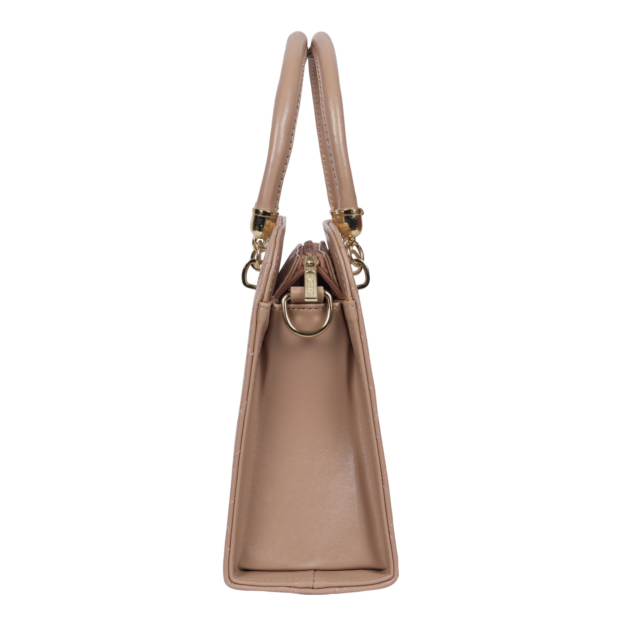 Women's Beige Casual Solid Satchel