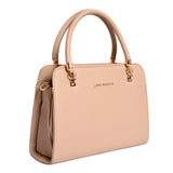 Women's Beige Casual Solid Satchel