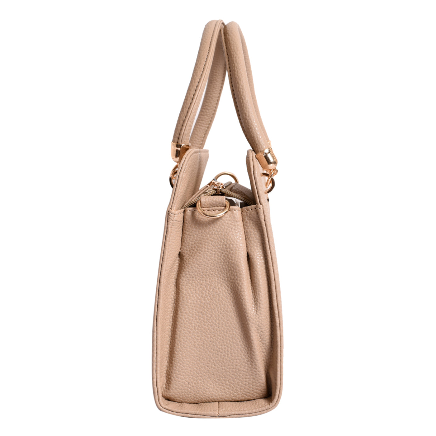 Women's Beige Casual Solid Satchel