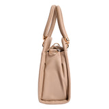 Women's Beige Casual Solid Satchel