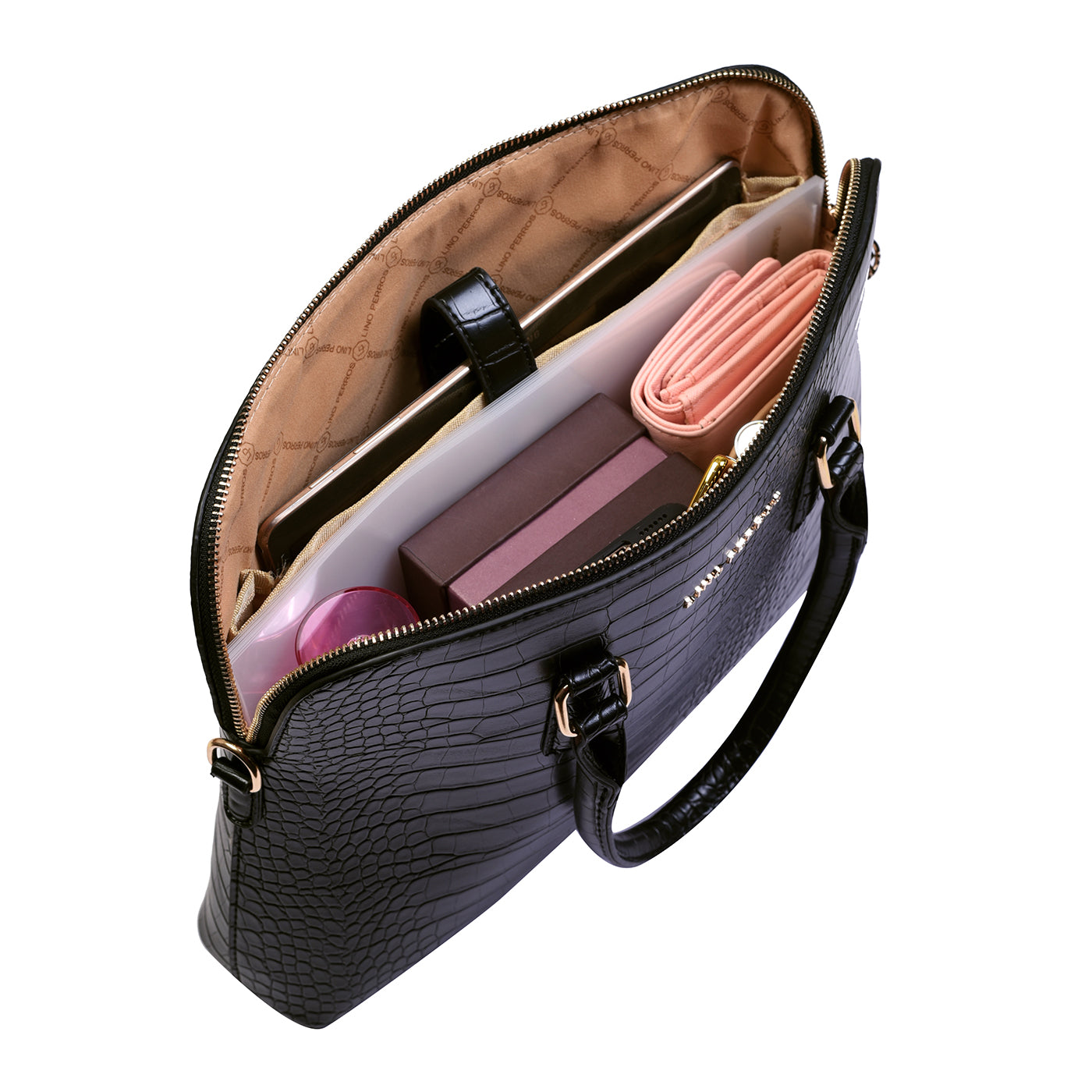 Women's Black Casual Solid Satchel