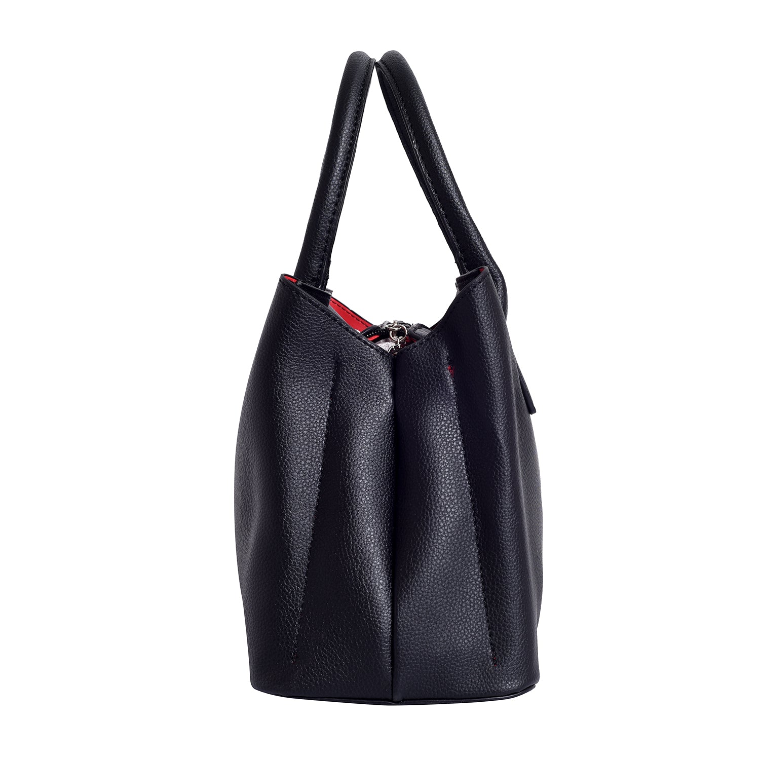 Women's Black Casual Solid Satchel