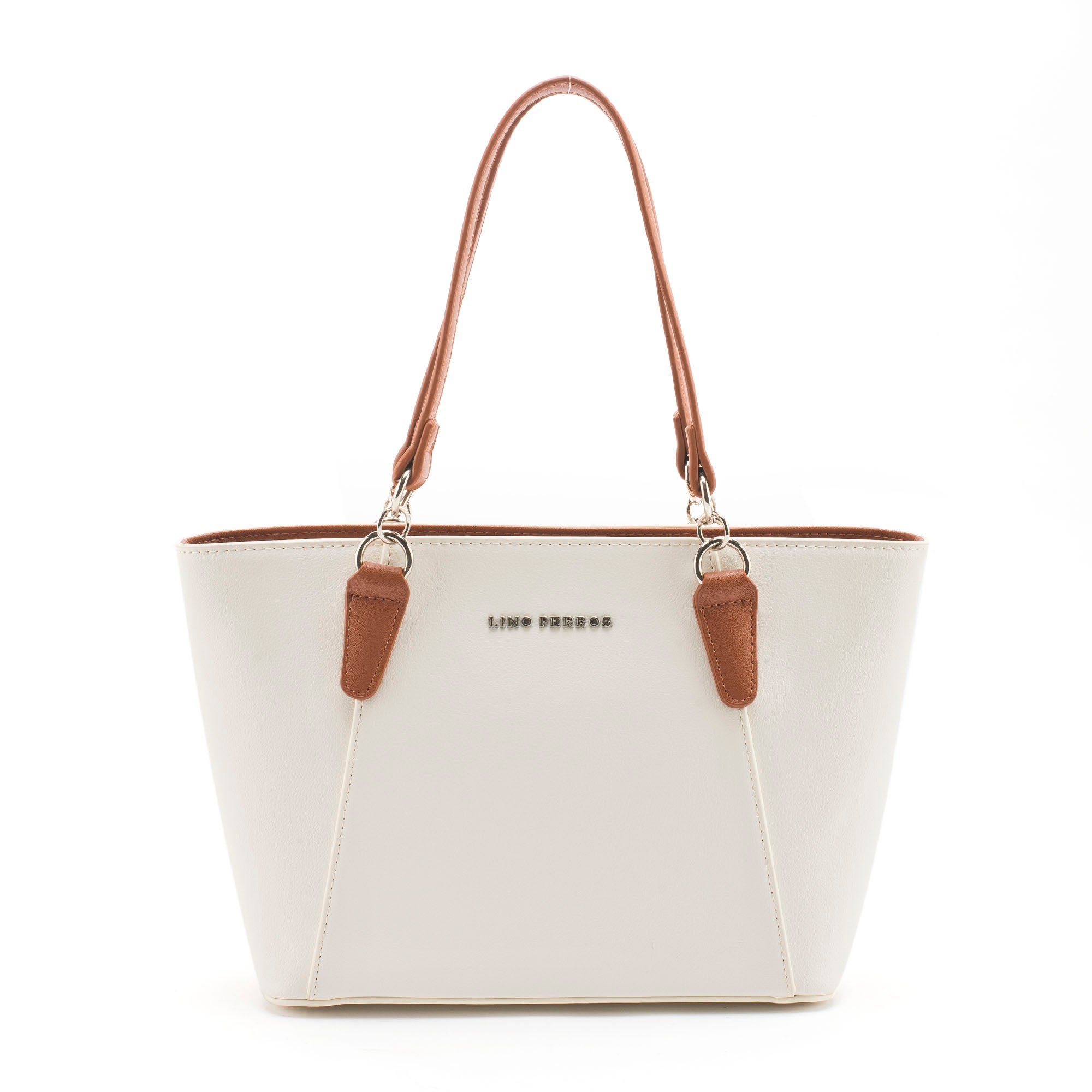 Women's White Casual Solid Tote Bag