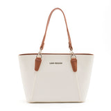 Women's White Casual Solid Tote Bag
