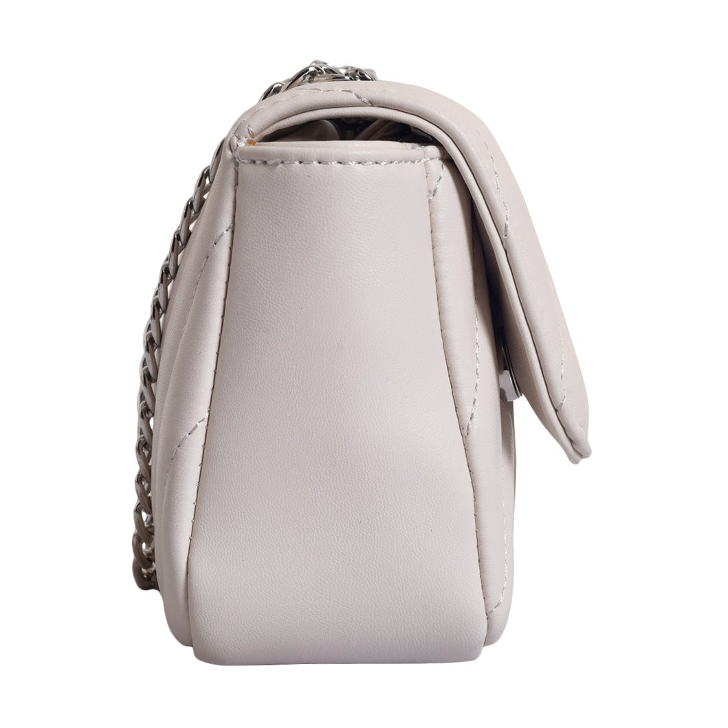 Women's White Casual Solid Sling Bag