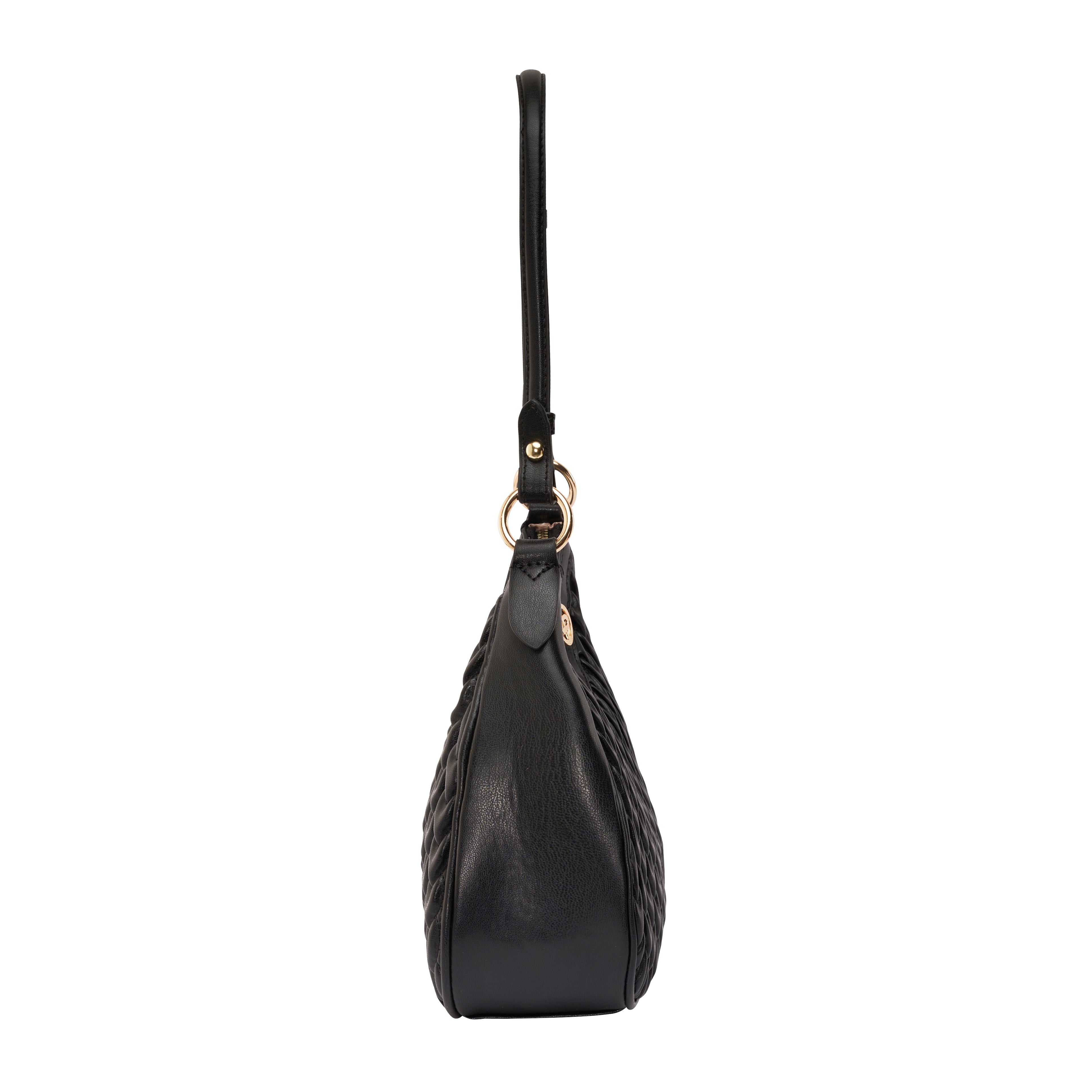 Women's Black Casual Solid Shoulder Bag