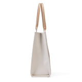 Women's Off White Casual Solid Tote Bag