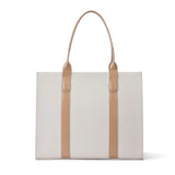 Women's Off White Casual Solid Tote Bag