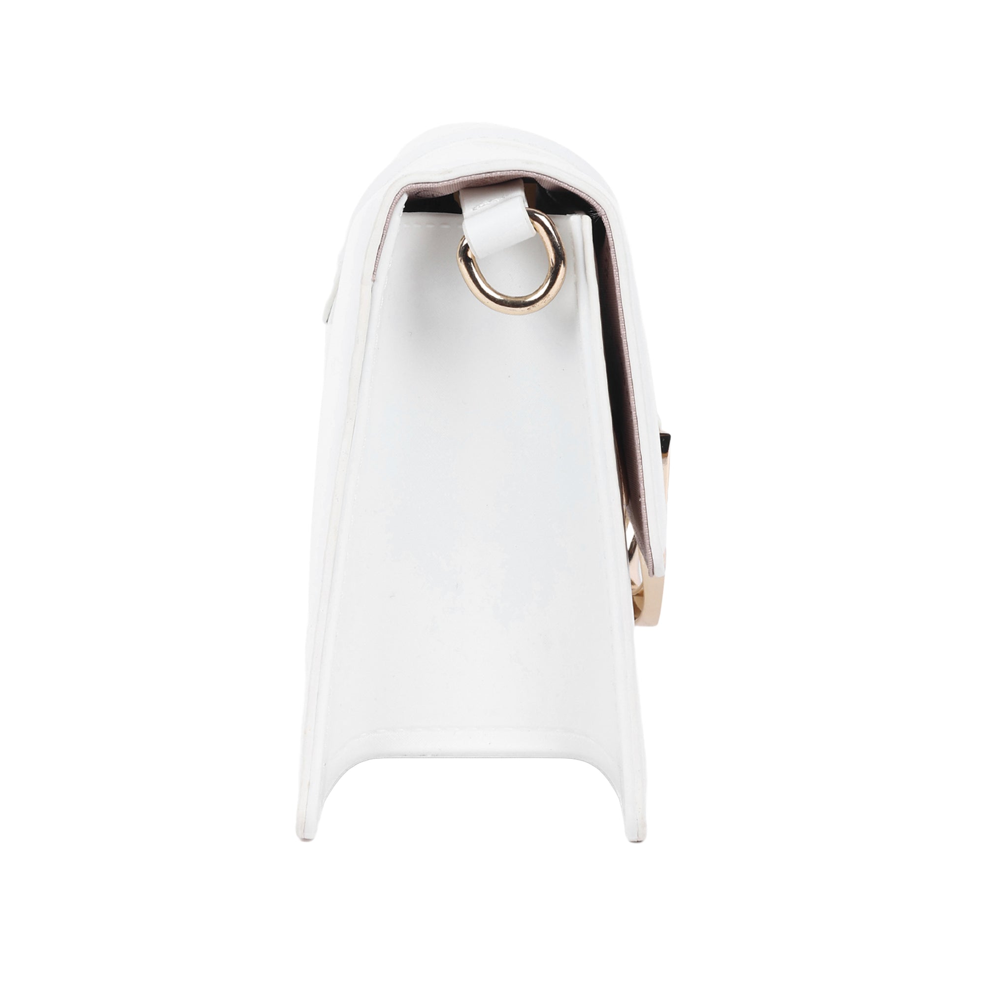 Women's White Casual Solid Shoulder Bag