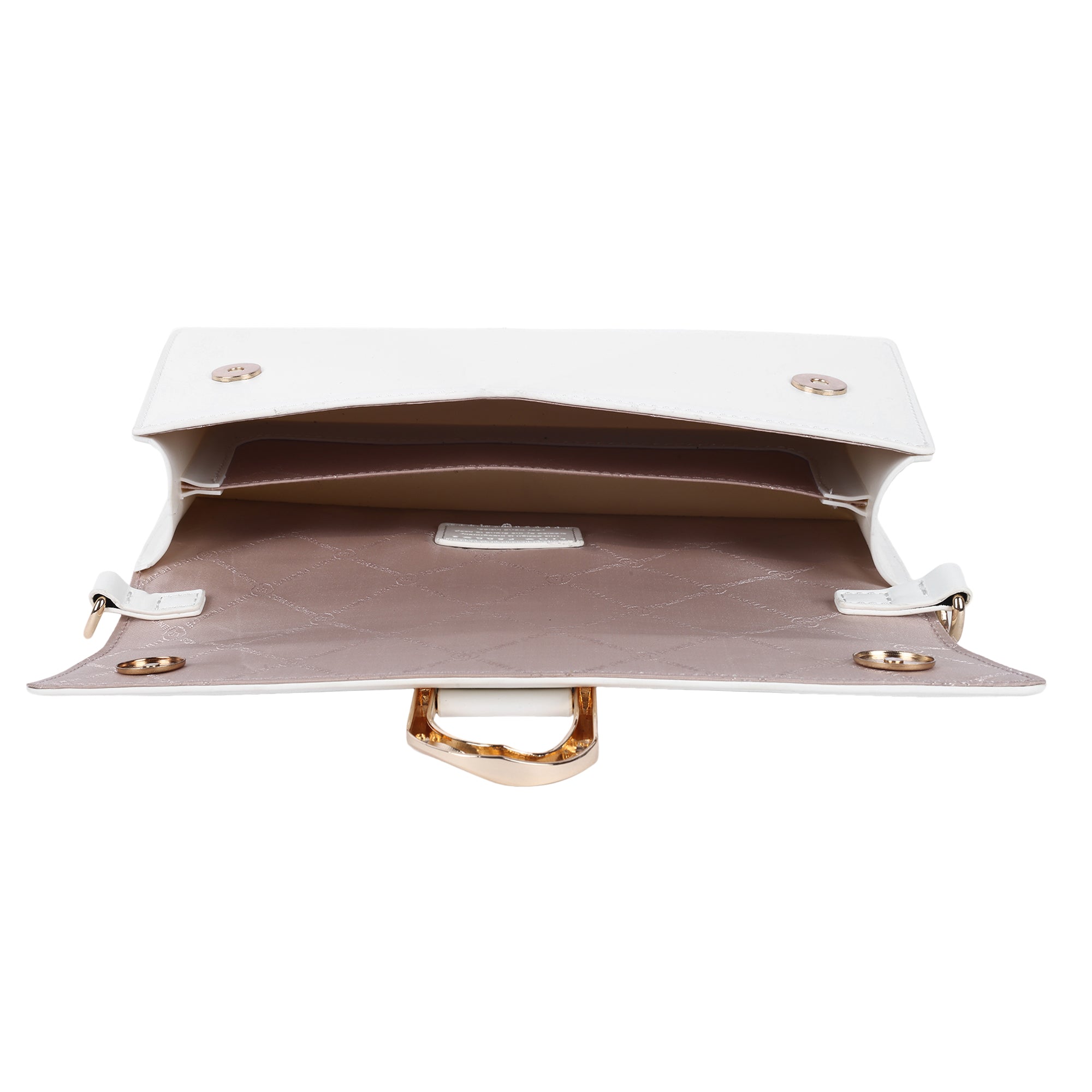 Women's White Casual Solid Shoulder Bag