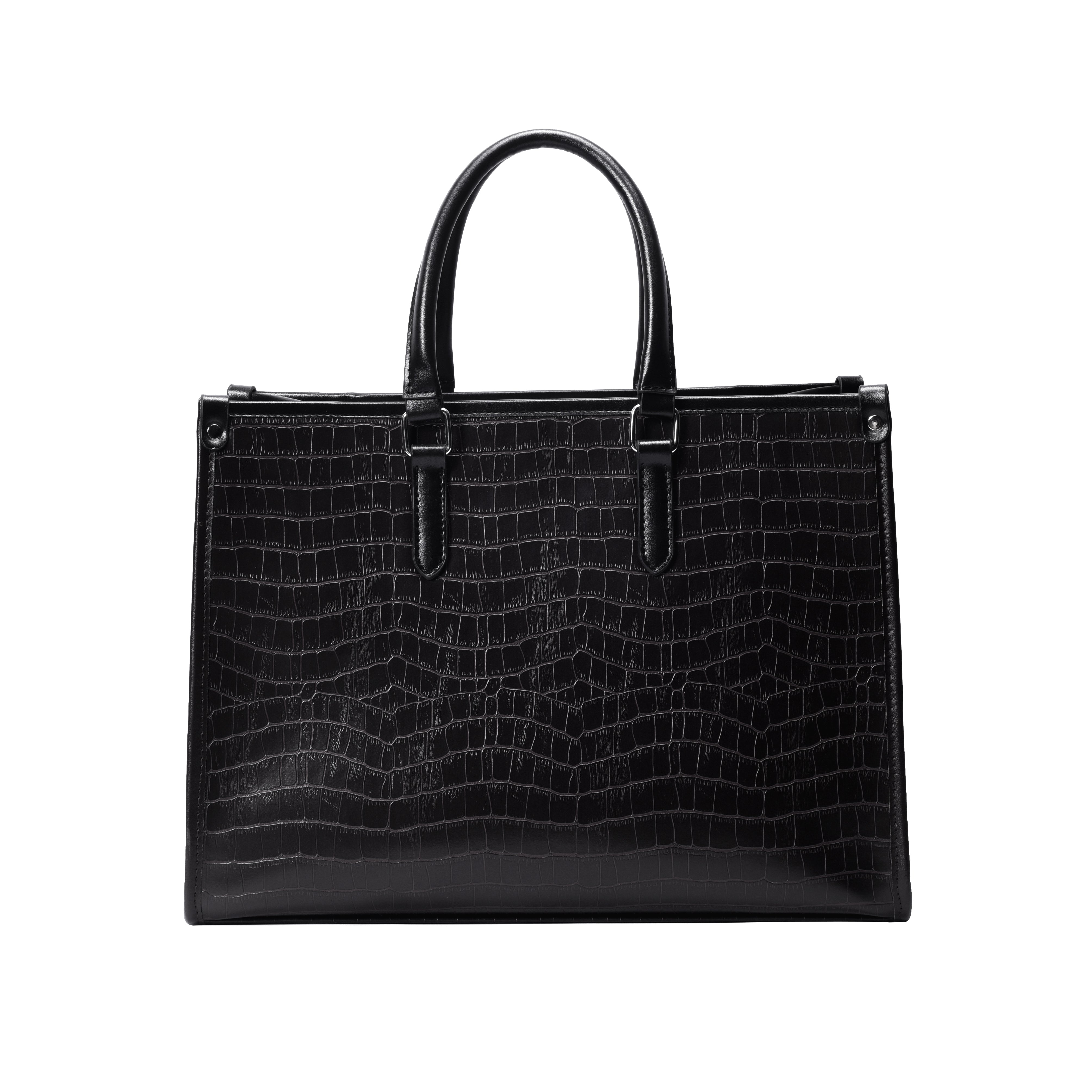 Women's Black Casual Solid Tote Bag