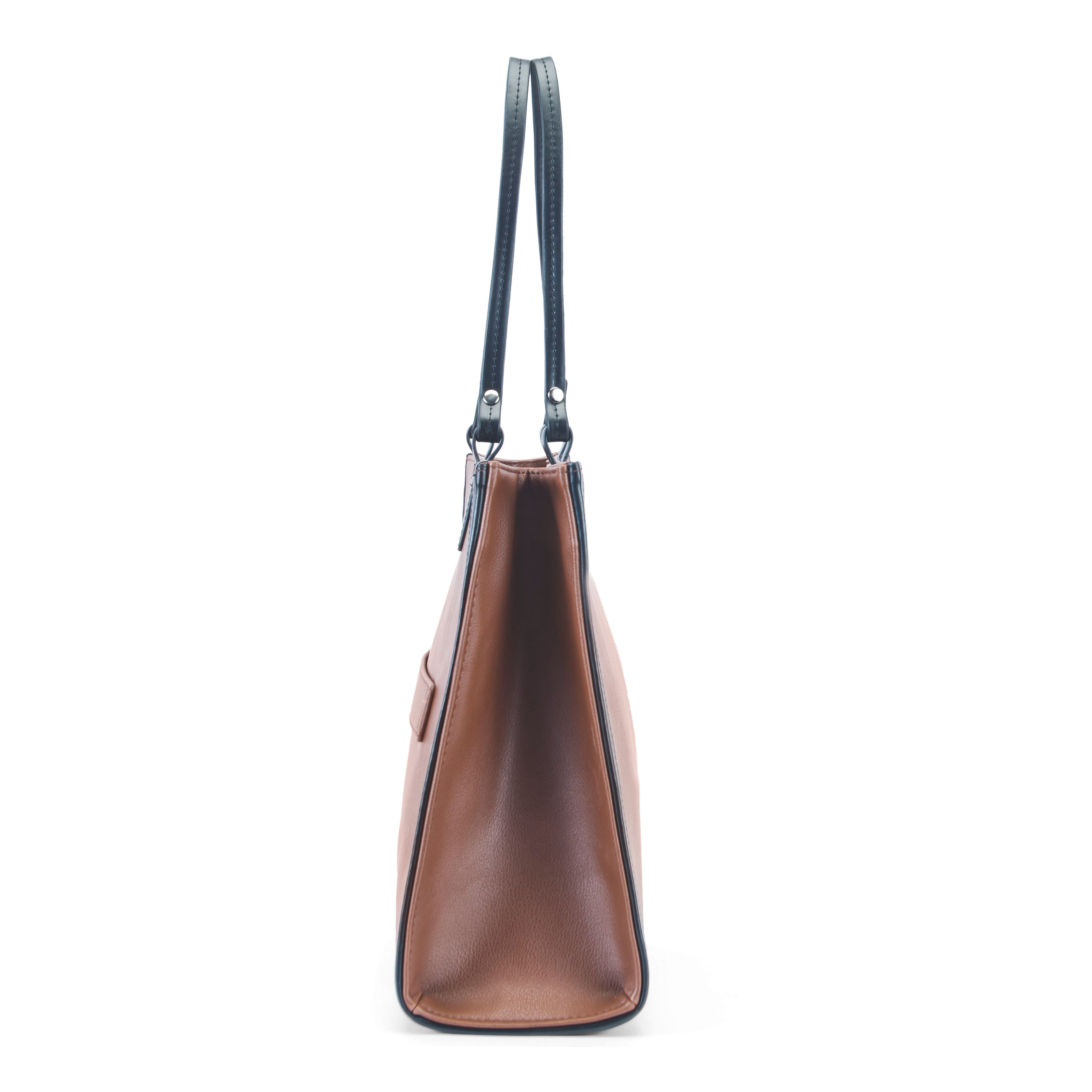 Women's Brown Casual Solid Tote Bag