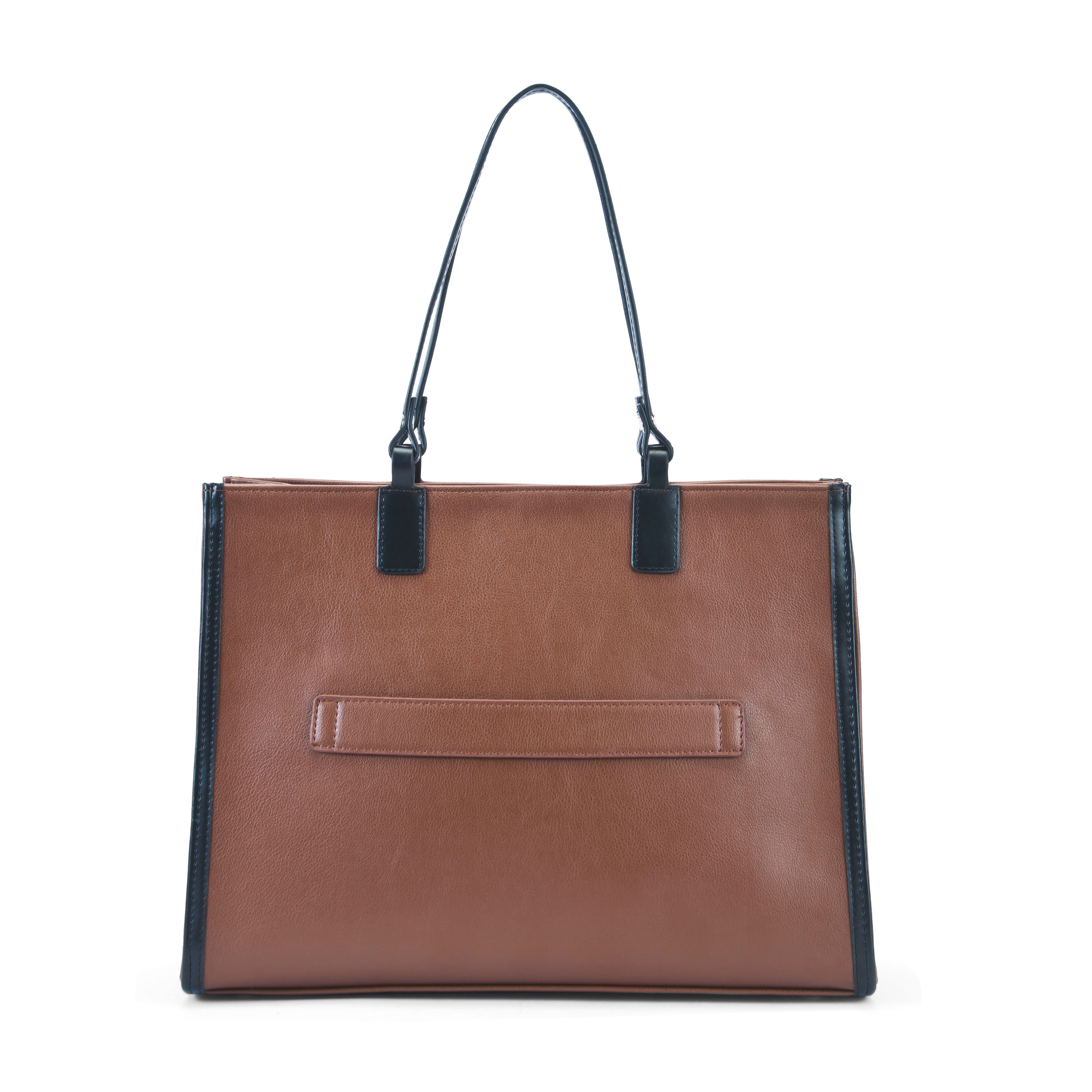 Women's Brown Casual Solid Tote Bag