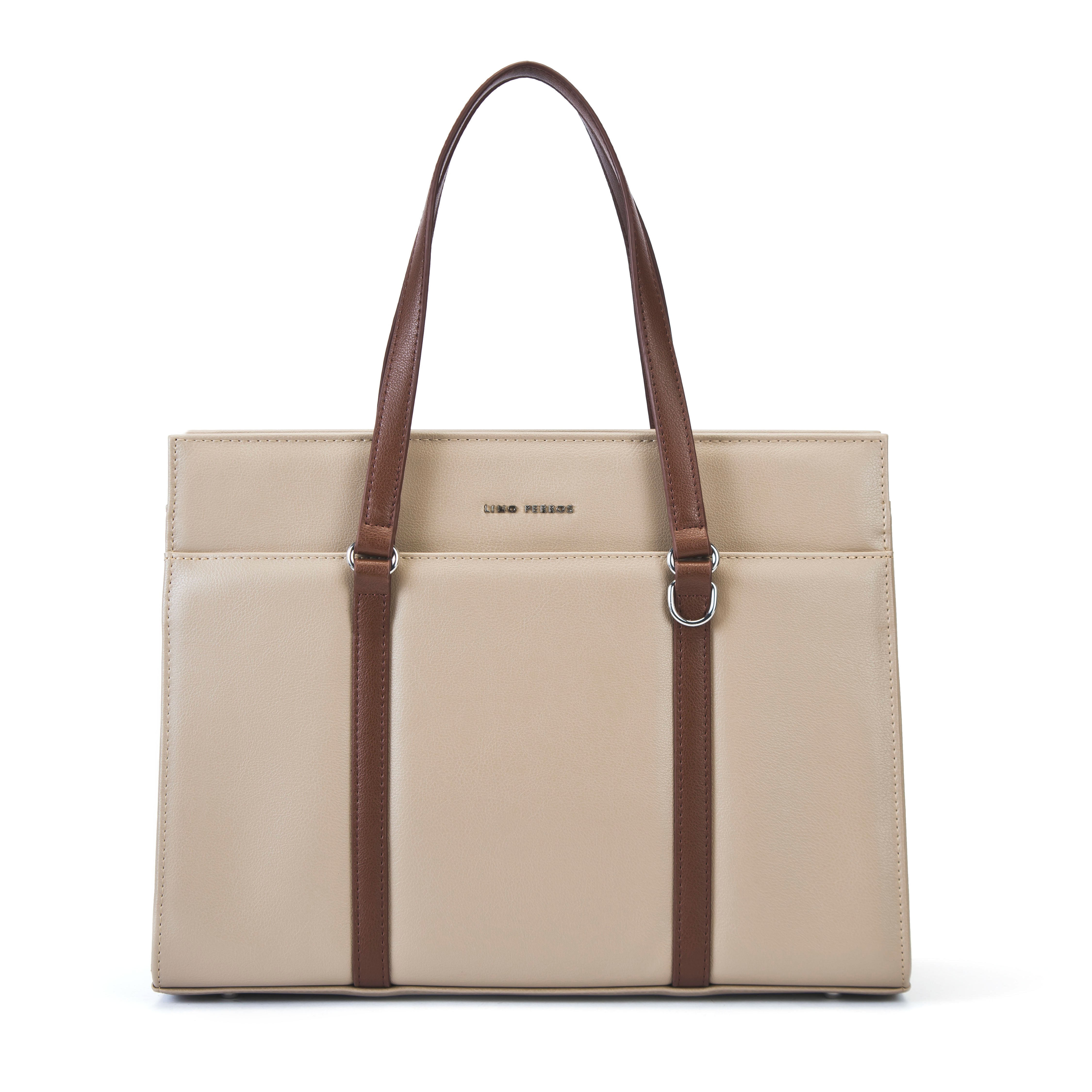 Women's Beige Casual Solid Tote Bag