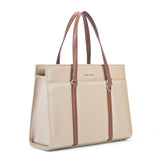 Women's Beige Casual Solid Tote Bag