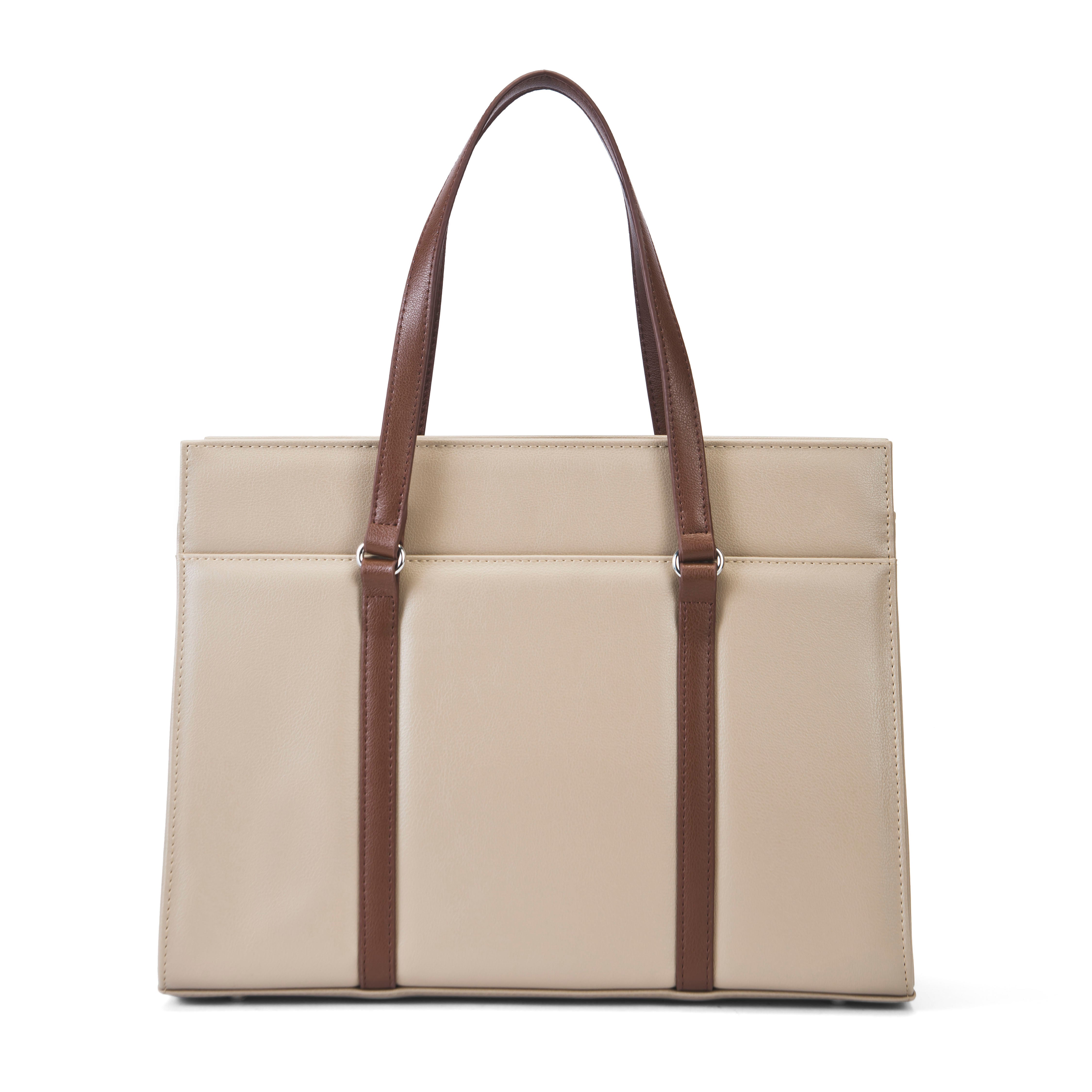 Women's Beige Casual Solid Tote Bag