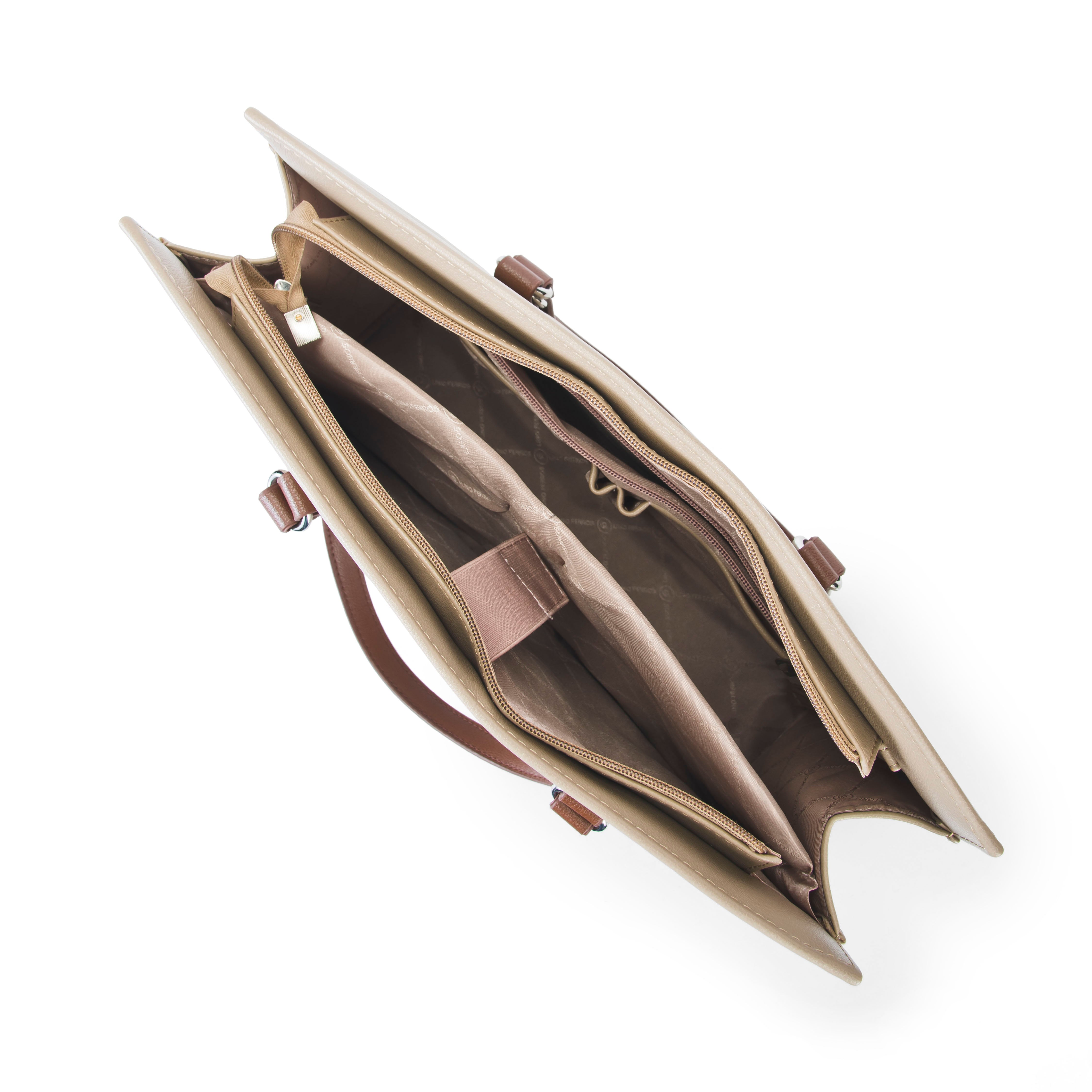 Women's Beige Casual Solid Tote Bag