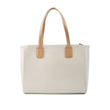 Women's Off White Casual Solid Tote Bag