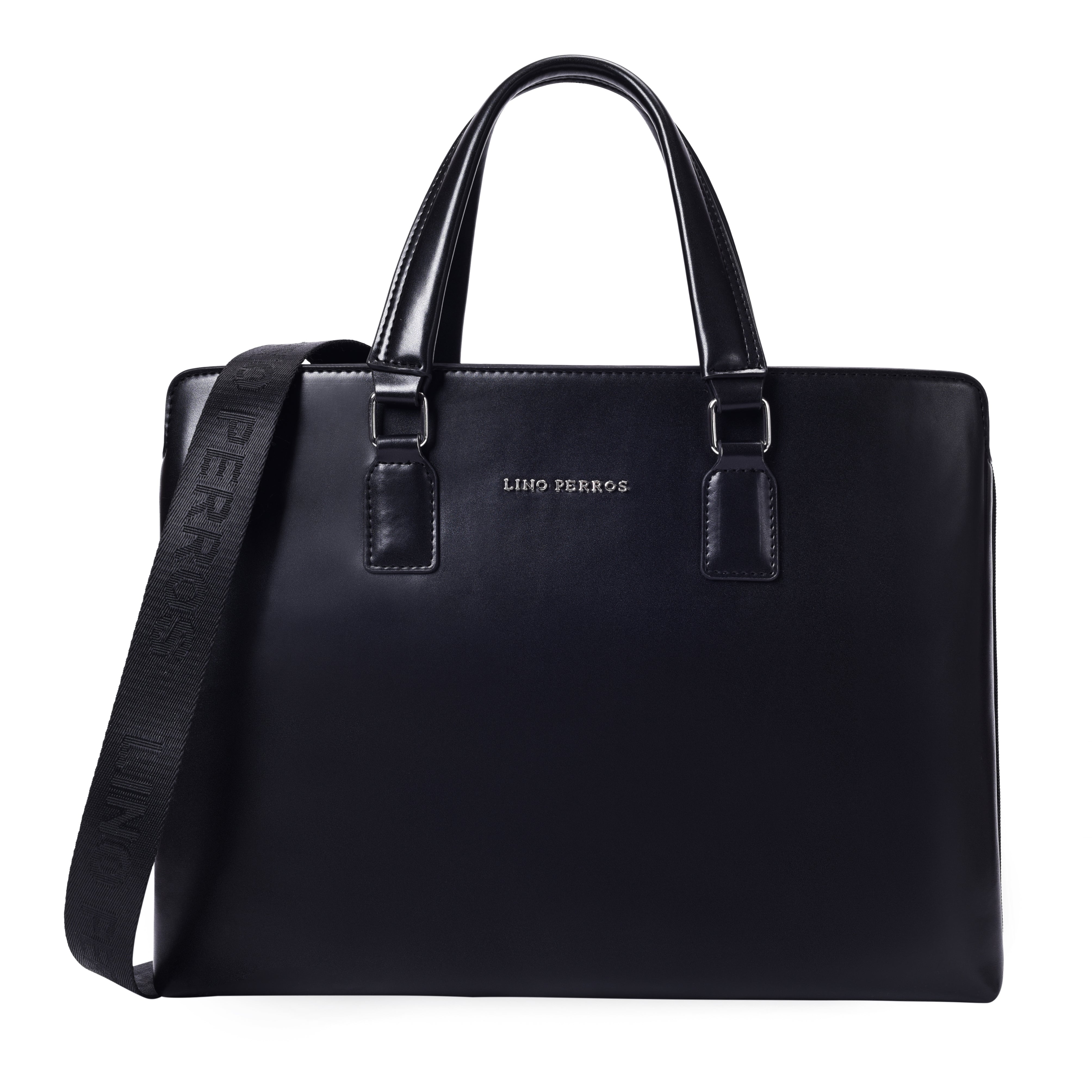 Unisex Black Casual Solid Shoulder Bag